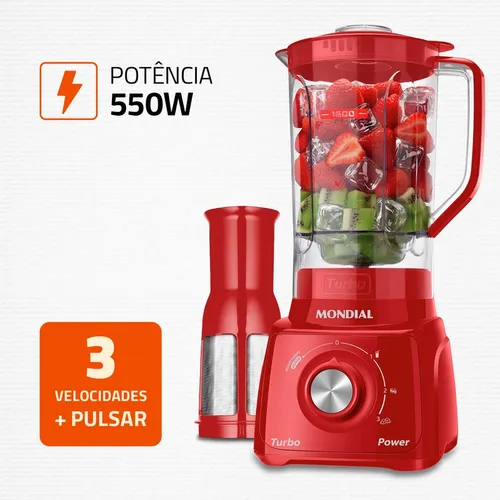 Liquidificador Turbo Power Mondial 550W L-99 WB - Imagem 18