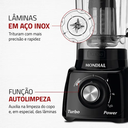 Liquidificador Turbo Power Mondial 550W L-99 WB - Imagem 19