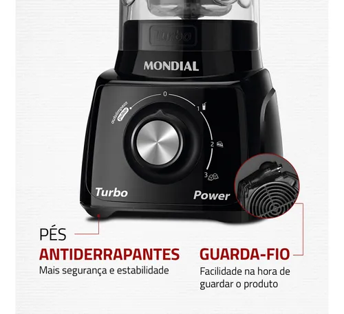 Liquidificador Turbo Power Mondial 550W L-99 WB - Imagem 24