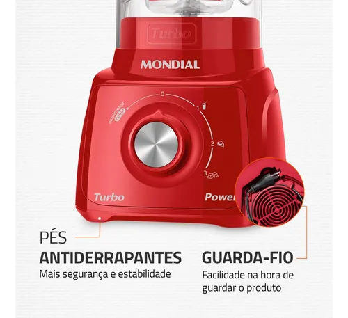 Liquidificador Turbo Power Mondial 550W L-99 WB - Imagem 40
