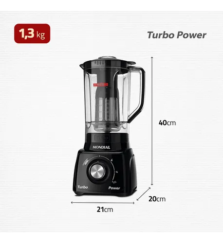 Liquidificador Turbo Power Mondial 550W L-99 WB - Imagem 23