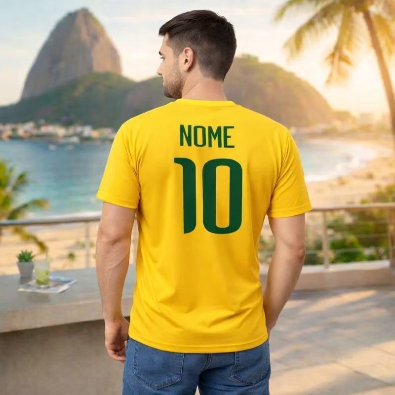 Sua Torcida Única: Camiseta Brasil Personalizada que Kabem na Emoção