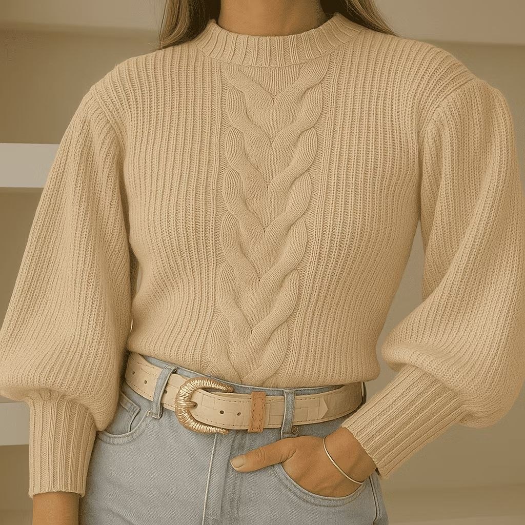 Blusa de Tricot com Trança: Estilo e Aconchego que Kabem no seu Inverno