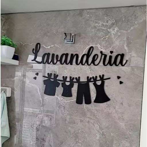 Kit Decoração Lavanderia MDF: Charme que kabem na sua área de serviço