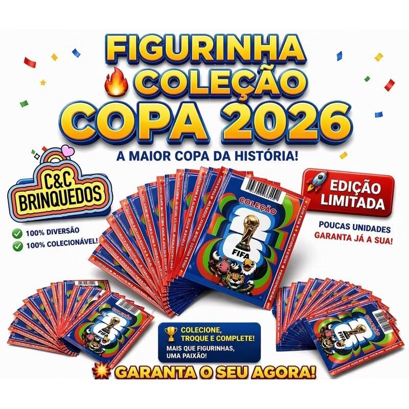 A emoção do futebol kabem em cada pacote: Figurinhas da Copa!