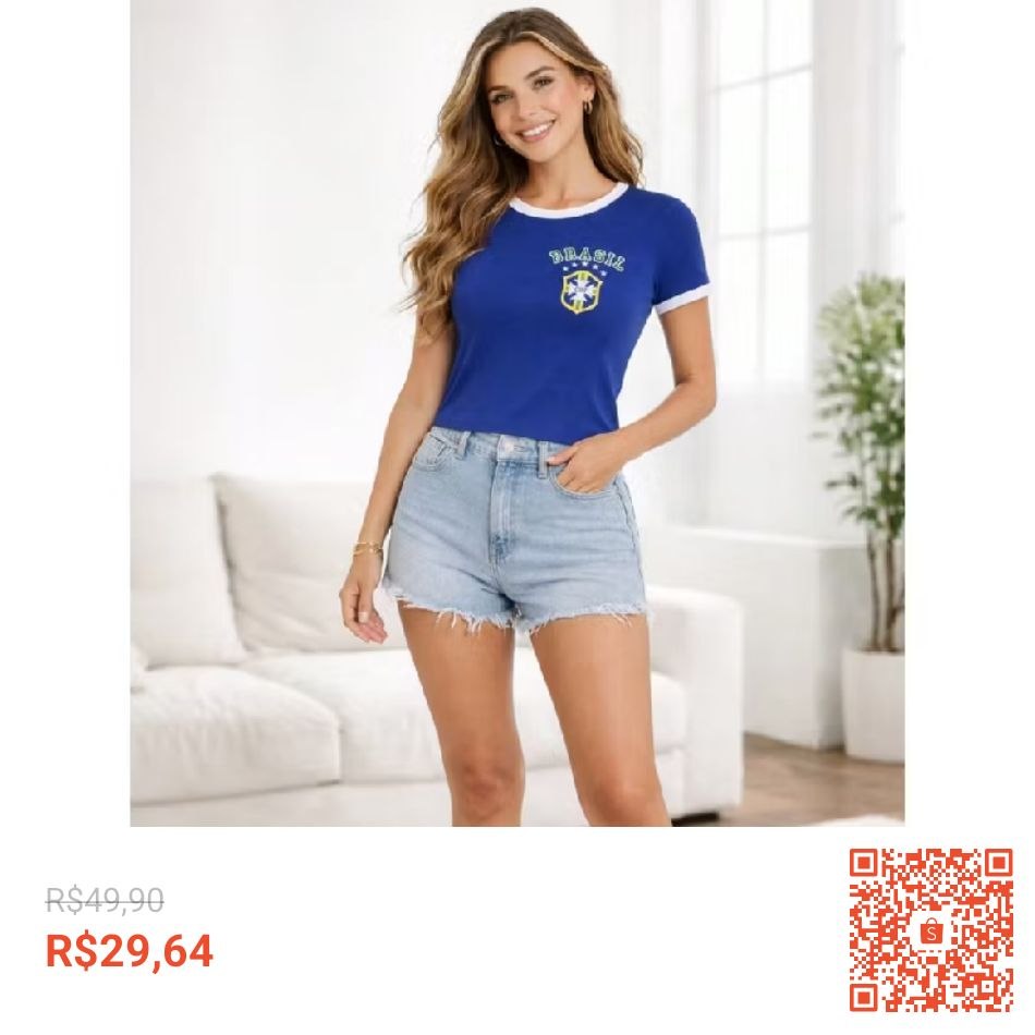 Torça com Estilo: Blusa Cropped Brasil Canelada que Kabem na Sua Vibe!
