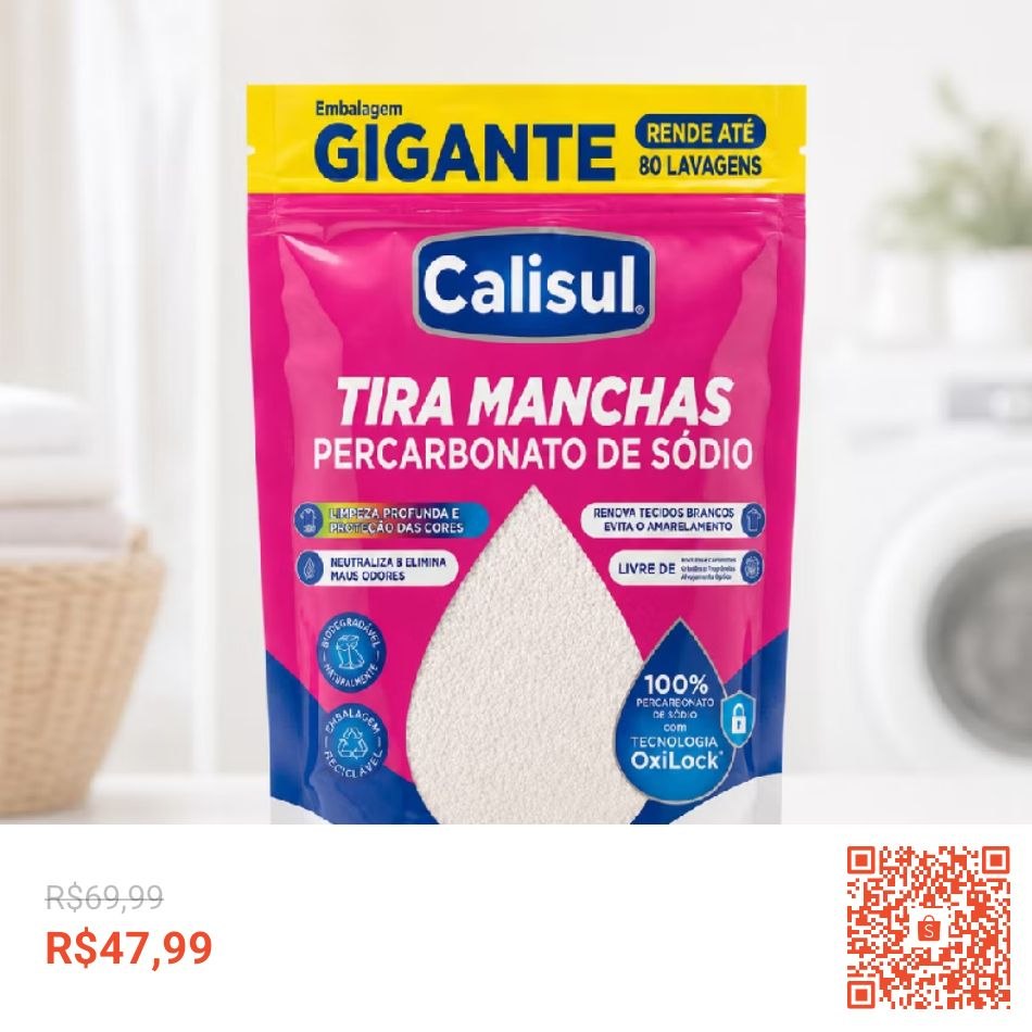 Diga adeus às manchas! Percarbonato Calisul kabem no seu lar limpo